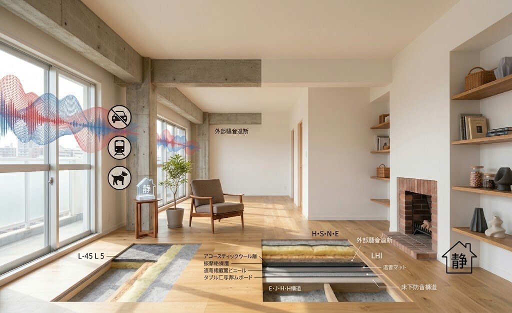 マンションと音